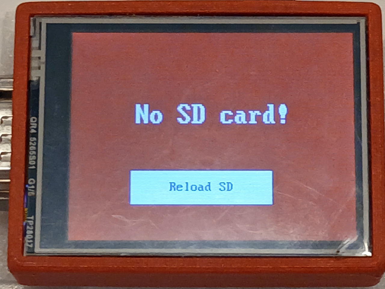 FortressFlash No SD Card Error UI